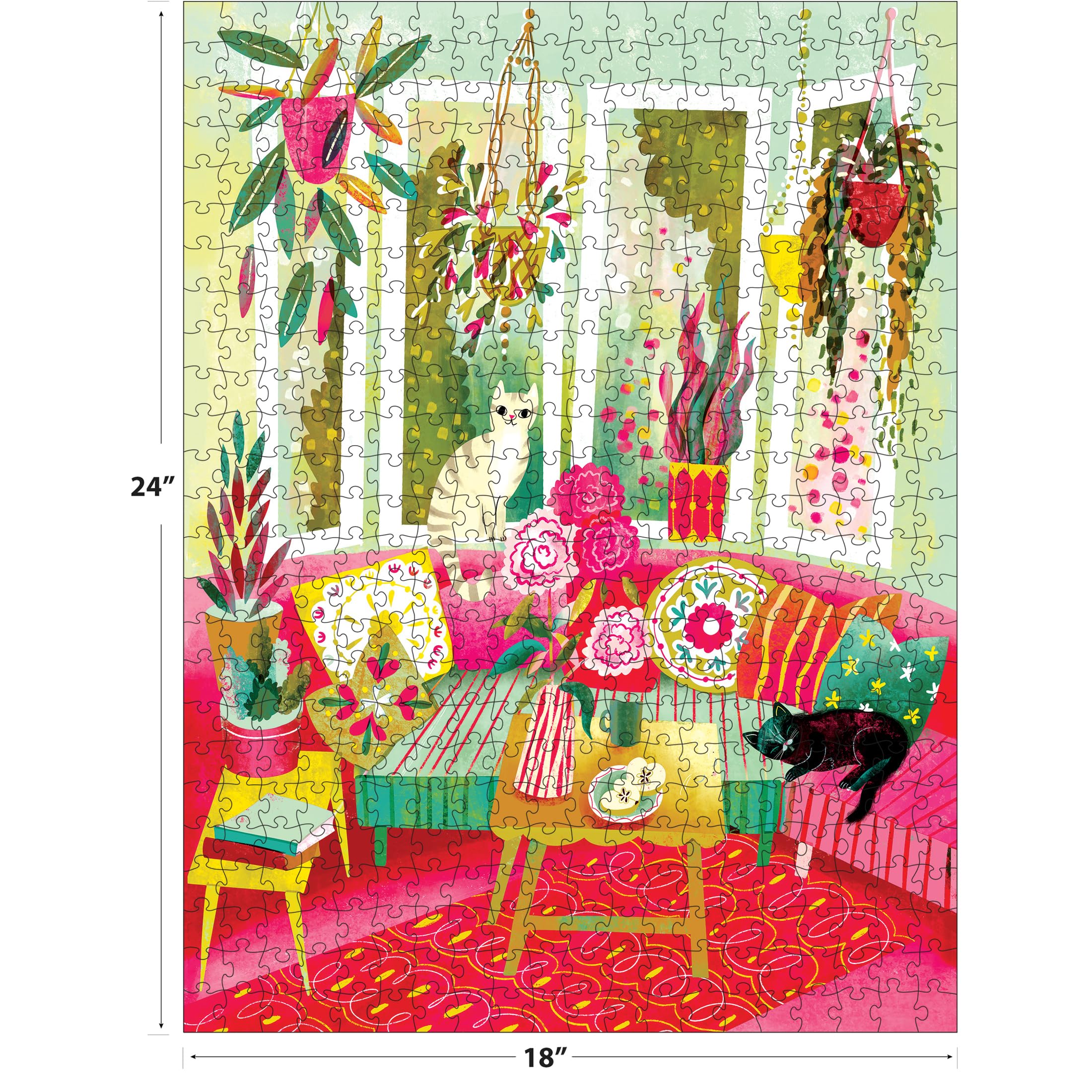 Amazon.com: RoseArt - Cozy Cats 500 Piece Double-Sided Jigsaw